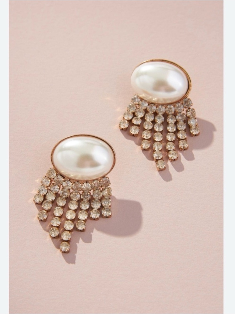 Pearl Rhinestone Earrings